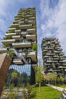 Bosco Verticale or Vertical Forest residential towers located in Porta Nuova district Bosco Verticale or Vertical Forest residential towers located in Porta Nuova district