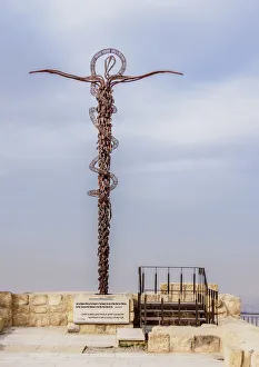 Brazen Serpent Monument, Mount Nebo, Madaba Governorate, Jordan Brazen Serpent Monument, Mount Nebo, Madaba Governorate, Jordan