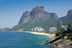 Images Dated 20th September 2012: Brazil, Rio de Janeiro state, Rio de Janeiro city, the Pedra da Gavea with Sao Conrado