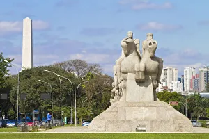 Brazil, Sao Paulo, Sao Paulo, Ibirapuera Park, Bandeiras Monument Brazil, Sao Paulo, Sao Paulo, Ibirapuera Park, Bandeiras Monument