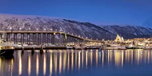 Scandinavia Collection: Bridge & Arctic Cathedral, Tromso, Norway