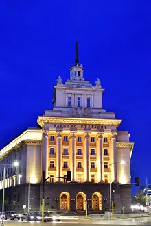 Print of the National Assembly Building in Sofia, Bulgaria