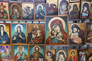 Bulgaria, Sofia, souvenir icons for sale Bulgaria, Sofia, souvenir icons for sale