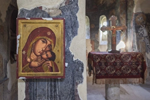 Bulgaria, Southern Mountains, Asenovgrad, Asenovgrad Fortress, church interior Bulgaria, Southern Mountains, Asenovgrad, Asenovgrad Fortress, church interior