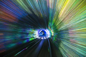Bund sightseeing tunnel, Shanghai, China Bund sightseeing tunnel, Shanghai, China
