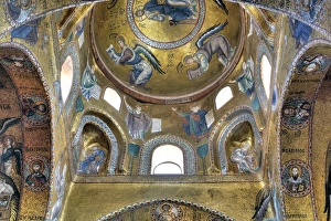 Byzantine mosaic of church Santa Maria dell Ammiraglio (Martorana), Palermo, Sicily Byzantine mosaic of church Santa Maria dell Ammiraglio (Martorana), Palermo, Sicily