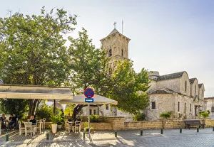 Cafe scene and The Church of Saint Lazarus, or Ayios Lazaros Cafe scene and The Church of Saint Lazarus, or Ayios Lazaros