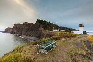 Canada, Nova Scotia, Advocate Harbour, Cape d'Or Lighthouse on the Bay of Fundy
