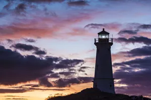 Canada, Nova Scotia, Louisbourg, Louisbourg LIghthouse, dusk Canada, Nova Scotia, Louisbourg, Louisbourg LIghthouse, dusk