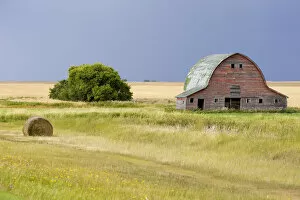 Images Dated 16th February 2010: Canada. An old barn on the Canadian Prairie