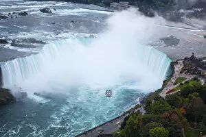 Images Dated 29th October 2014: Canada and USA, Ontario and New York State, Niagara, Niagara Falls, View of Horseshoe