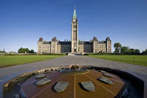 Canadian Parliament & Centennial Flame Monument, Parliament Hill, Ottawa, Ontario, Canada Canadian Parliament & Centennial Flame Monument, Parliament Hill, Ottawa, Ontario, Canada