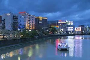 Canal City complex at dusk, Fukuoka, Kyushu, Japan Canal City complex at dusk, Fukuoka, Kyushu, Japan