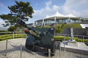 Cannon outside Hong Kong Museum of Coastal Defence, Shau Kei Wan, Hong Kong, China Cannon outside Hong Kong Museum of Coastal Defence, Shau Kei Wan, Hong Kong, China