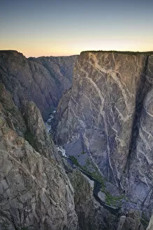 Images Dated 16th February 2009: Canyon and Stratified Rock, Black Canyon of The Gunnison National Park, Colorado, USA