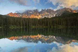 Images Dated 6th June 2014: Carezza lake, Dolomites, Bolzano, Trentino Alto Adige, Italy
