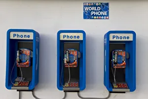 Caribbean, Antigua, St. Johns Town, World phone pay phones Caribbean, Antigua, St. Johns Town, World phone pay phones