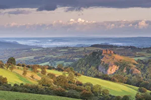 Carreg Cennen Castle in the Brecon Beacons, Carmarthenshire, Wales. Summer (August) Carreg Cennen Castle in the Brecon Beacons, Carmarthenshire, Wales. Summer (August)