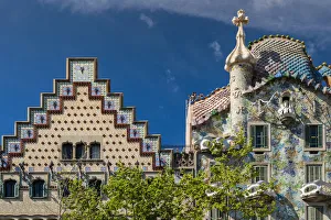 Casa Batllo and Casa Amatller, Passeig de Gracia, Barcelona, Catalonia, Spain Casa Batllo and Casa Amatller, Passeig de Gracia, Barcelona, Catalonia, Spain