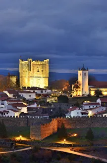 The castle and the 12th century medieval citadel of Braganca at dusk. Tras-os-Montes The castle and the 12th century medieval citadel of Braganca at dusk. Tras-os-Montes
