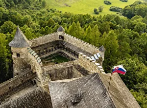 Castle in Stara Lubovna, elevated view, Presov Region, Slovakia Castle in Stara Lubovna, elevated view, Presov Region, Slovakia