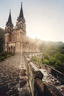 A cathedral in the heart of the Picos de Europa, Asturias, Spain A cathedral in the heart of the Picos de Europa, Asturias, Spain