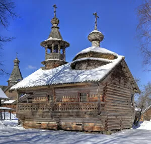 Images Dated 6th November 2012: Chapel from Kashira, Museum of wooden architecture Vitoslavlicy, Veliky Novgorod