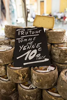 Cheese at a market in Valensole, Provence, France Cheese at a market in Valensole, Provence, France