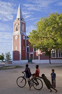 Children play in front of the governors palace Children play in front of the governors palace