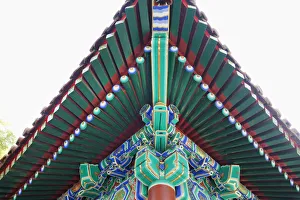 China, Beijing, Tibetan Lama Temple or Yonghe Gong, Roof Detail China, Beijing, Tibetan Lama Temple or Yonghe Gong, Roof Detail
