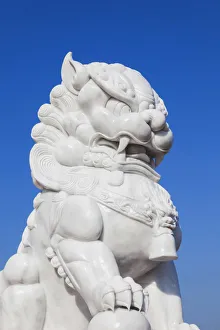 China, Hong Kong, Central, Chinese Lion Statue China, Hong Kong, Central, Chinese Lion Statue