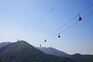 China, Hong Kong, Lantau, Ngong Ping Cable Cars China, Hong Kong, Lantau, Ngong Ping Cable Cars