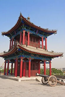 China, Shaanxi, Xi'an, Watch tower on Ancient City Walls