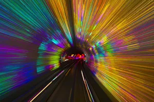China, Shanghai, Bund Sightseeing Tunnel under Huangpu River between Pudong and Huangpu China, Shanghai, Bund Sightseeing Tunnel under Huangpu River between Pudong and Huangpu