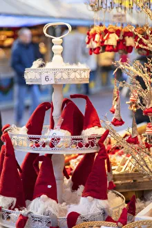 Christmas decorations stall at Christmas Market, Wiesbaden, Hesse, Germany Christmas decorations stall at Christmas Market, Wiesbaden, Hesse, Germany