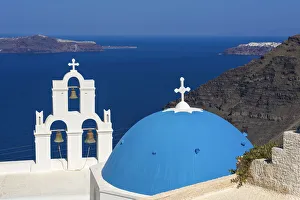 Church in Firostefani, Santorini, Cyclades, Greece Church in Firostefani, Santorini, Cyclades, Greece