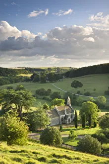 Church of St Mary the Virgin surrounded by beautiful countryside, Lasborough in the Church of St Mary the Virgin surrounded by beautiful countryside, Lasborough in the