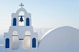 Church tower, Oia (La), Santorini (Thira), Cyclades Islands, Greece Church tower, Oia (La), Santorini (Thira), Cyclades Islands, Greece