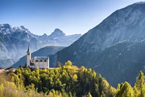 Images Dated 27th October 2014: Church in Valle di Cadore, Dolomites, South Tyrol, Italy