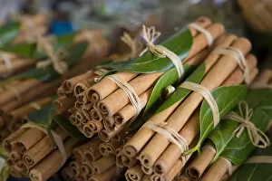 Victoria Gallery: Cinnamon sticks in the market in Victoria, Mahe, Seychelles