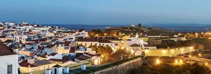 The city of Elvas and his 17th century fortifications at dusk, the biggest city bulwark The city of Elvas and his 17th century fortifications at dusk, the biggest city bulwark