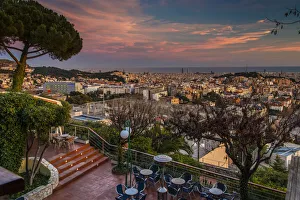 City skyline at sunset, Barcelona, Catalonia, Spain City skyline at sunset, Barcelona, Catalonia, Spain
