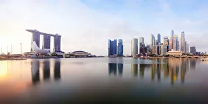 City skyline viewed across Marina Bay, Singapore City skyline viewed across Marina Bay, Singapore