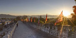 City Wall at dawn, Dali, Yunnan, China City Wall at dawn, Dali, Yunnan, China