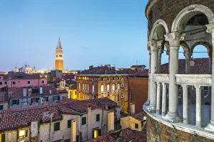 Cityscape at dusk from Palazzo Contarini del Bovolo, Venice, Veneto, Italy Cityscape at dusk from Palazzo Contarini del Bovolo, Venice, Veneto, Italy
