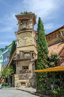 Clocktower of puppet theater Rezo Gabriadze, Tbilisi (Tiflis), Georgia Clocktower of puppet theater Rezo Gabriadze, Tbilisi (Tiflis), Georgia