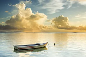 Cloud Formation & Boat, La Digue, Seychelles Cloud Formation & Boat, La Digue, Seychelles
