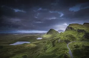 Images Dated 14th August 2014: A cloudy night in Quiraing, Scotland, United Kingdom