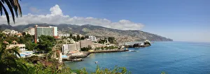 The coast along Funchal with high rank hotels. Madeira The coast along Funchal with high rank hotels. Madeira
