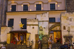 Colombia, Bogota, Plaza de Bolival, Capilla Del Sagrario Chapel, Christmas nativity scene Colombia, Bogota, Plaza de Bolival, Capilla Del Sagrario Chapel, Christmas nativity scene